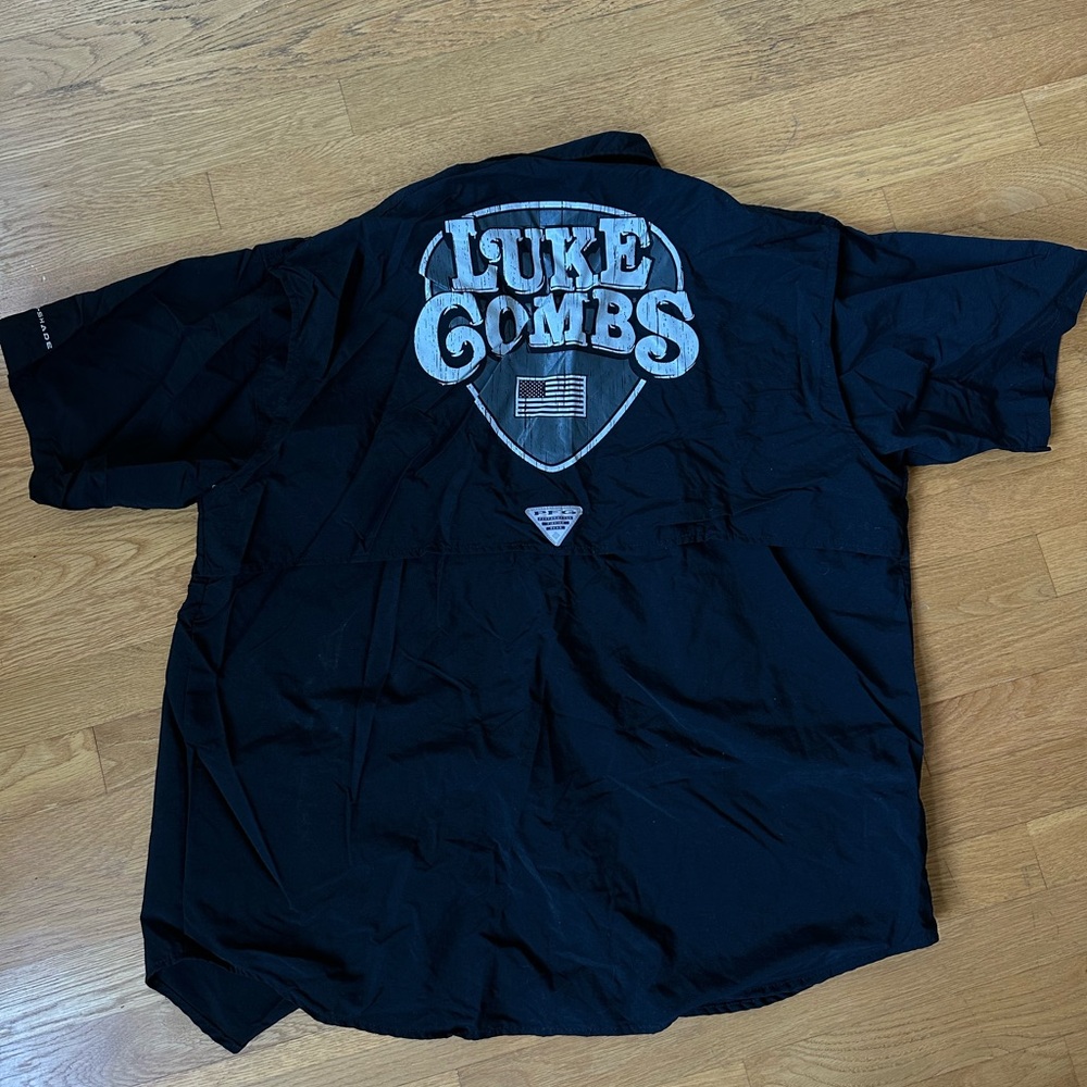Luke combs navy blue pfg shirt